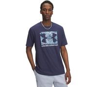Under Armour Hombre ABC Camo Boxed Logo Short Sleeve, Camiseta de Manga Corta cómoda y Transpirable, Camiseta Deportiva para Entrenamiento, Atletismo y Uso casualWashed Navy / / Blue Calm,MD