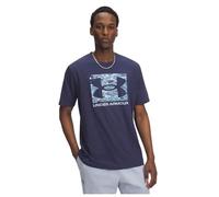 Under Armour Hombre ABC Camo Boxed Logo Short Sleeve, Camiseta de Manga Corta cómoda y Transpirable, Camiseta Deportiva para Entrenamiento, Atletismo y Uso casualWashed Navy / / Blue Calm,XL