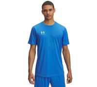 Under Armour Hombre Camiseta Ajustada con Logotipo Challenger, Blue Atlantis/High Vis Yellow, M