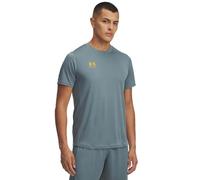 Under Armour Hombre Challenger Train Short Sleeve, Camiseta de Manga Corta, Ligera y de Secado rápido, Camiseta Deportiva para Entrenamiento, Gimnasio y Ropa casualJasper Blue / / Squad Orange,SM