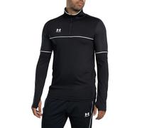 Under Armour Hombre Challenger Training Quarter Zip, Sudadera Deportiva Duradera, Ligera y Transpirable, Jersey de Manga Larga con 1/4 de Cremallera y Orificios para los pulgaresBlack / / White,LG