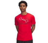 Under Armour Hombre Global Line Foundation Updated Short Sleeve, Camiseta de Manga Corta Suave y cómoda, Camiseta Deportiva Transpirable para Entrenamiento y Ropa casualRed/White/Black,MD
