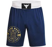 Under Armour Hombre Project Rock Boxing Pantalones Cortos, Academy/Blanco, XL