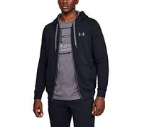 Under Armour Hombre Rival Terry Left Chest Full Zip, Sudadera con Cremallera para Gimnasio Ligera, cómoda Sudadera Deportiva para Calentamiento y entrenamientoBlack / / Onyx White,LG