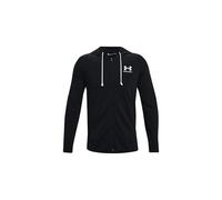Under Armour Hombre Rival Terry Left Chest Full Zip, Sudadera con Cremallera para Gimnasio Ligera, cómoda Sudadera Deportiva para Calentamiento y entrenamientoBlack / / Onyx White,XXL