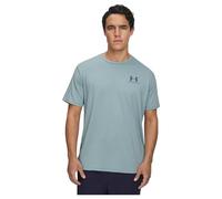 Under Armour Hombre Sportstyle Left Chest Short Sleeve, Camiseta de Manga Corta con Logo Suave y cómoda, Camiseta Deportiva Ligera y de Secado rápidoSerpentine / / Jasper Blue,SM