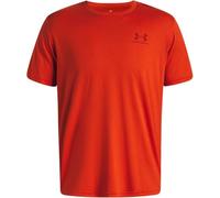 Under Armour Hombre Sportstyle Left Chest Short Sleeve, Camiseta de Manga Corta con Logo Suave y cómoda, Camiseta Deportiva Ligera y de Secado rápidoSurplus Orange / / Cinna Red,XL