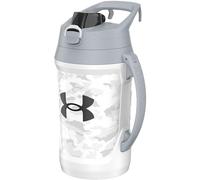 Under Armour Jarra de agua deportiva, botella de agua aislada de 64 onzas con asa, medio galón, gancho de cerca, resistente a fugas, béisbol, fútbol y más