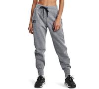 Under Armour Jogger de tejido Fleece Rival Pantalón, Mujer, Steel Medium Heather / Black / Black (035), XL