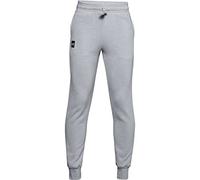 Under Armour Jogger de Tejido Fleece Rival Pantalón, Niños, Mod Gray Light Heather / / Onyx White (011), YXS