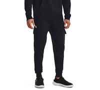 Under Armour Jogger Rival Fleece Cargo Jogger para Hombre, Negro y Blanco, XXL