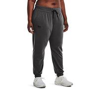 Under Armour Joggers Rival Terry Pantalones, Mujer, Gris Azabache (010)/Negro, M