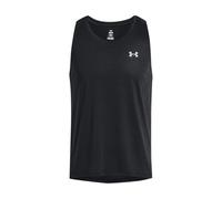 Under Armour Launch Singlet Camiseta sin mangas para hombre, camiseta de deporte ligera y de secado rápido, color negro/reflectante