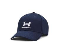 Under Armour Lockup Adj Gorra con visera y cierre ajustable, cómoda gorra deportiva para hombre, color azul medianoche/blanco