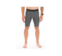 Under Armour UA HG Armour Long Shorts Pantalones deportivos cortos, shorts para hombre transpirables y de secado rápido, color gris carbón/negro