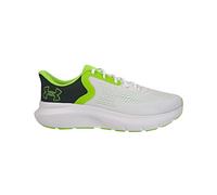 Under Armour Mens Charged Rogue 5 Runners, White Black Hyper Green, 45.5 EU