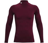 Under Armour Mens ColdGear Armour Compression Mock, Maroon (609)/White, Medium