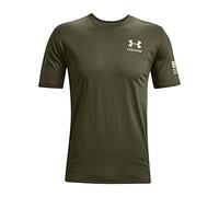 Under Armour Men's New Freedom Flag T-Shirt , Marine Od Green (390)/Desert Sand , Medium