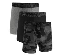 Under Armour Men's Performance Tech 6" 3 Pack Print/Solid Boxer Briefs, Boxers de los Hombres, Black Neo Camo/Black/Castlerock Heather,