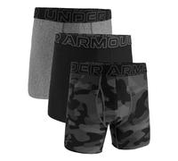 Under Armour Men's Performance Tech 6" 3 Pack Print/Solid Boxer Briefs, Boxers de los Hombres, Black Neo Camo/Black/Castlerock Heather,
