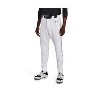 Under Armour Men's Standard Utility Baseball Striaght Leg Pant Pipe 22, (100) White/Black/Black, Medium