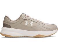 Under Armour Men's UA Edge Lthr Sneaker, Timberwolf Taupe White Summit White, 42 EU