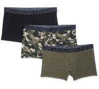 Under Armour Men's UA Performance Cotton 3" 3-Pack Printed Boxerjock Ropa Interior, Marine OD Green/Marine OD Green HTR/Negro, M para Hombre