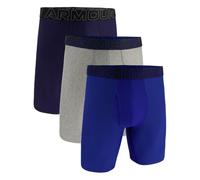 Under Armour Men's UA Performance Tech 9" 3-Pack Boxerjock Ropa Interior, Royal/Steel Full Heather/Royal, L para Hombre