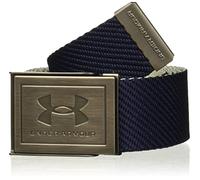 Under Armour Men's UA Webbing Belt Cinturón, (410) Midnight Navy/Caqui Base/Plata, Normal para Hombre