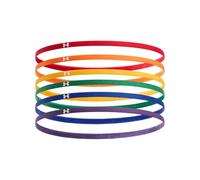 Under Armour Mini elásticos para mujer, paquete de 6 unidades, (601) rojo/blanco, talla única