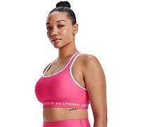 Under Armour Mujer Crossback Medio Impact Sujetador Deportivo, (640) Fucsia Punk/Blanco, Medium