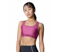 Under Armour Mujer Crossback Mid Bra, Sujetador Deportivo de sujeción Media para Ciclismo, Gimnasio y Entrenamiento con Pesas, Top Deportivo con Copas extraíblesFuchsia Dusk / / Dark Maroon,LG