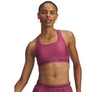 Under Armour Mujer Crossback Mid Bra, Sujetador Deportivo de sujeción Media para Ciclismo, Gimnasio y Entrenamiento con Pesas, Top Deportivo con Copas extraíblesFuchsia Dusk / / Dark Maroon,XS