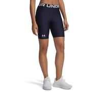 Under Armour Mujer Heatgear 8in Short, Pantalones Cortos de Entrenamiento Transpirables y de Secado rápido, Pantalones Cortos Deportivos cómodos con tecnología antiolorMidnight Navy / / White,SM