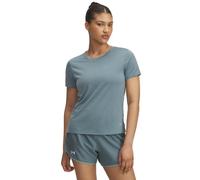 Under Armour Mujer Launch Short Sleeve, Camiseta Transpirable de Manga Corta para Correr y Correr, Camiseta Deportiva con Detalles Reflectantes para una Mayor visibilidadJasper Blue / / Reflective,XS