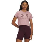 Under Armour Mujer Logo Short Sleeve, camiseta de manga corta con logo, suave, ligera y de secado rápido, camiseta deportiva para entrenamiento, gimnasio y uso casualTourmaline Pink / / Maroon Mist,MD