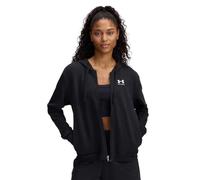 Under Armour Mujer Rival Terry Full Zip, Sudadera con Capucha cálida, cómoda y Transpirable, Sudadera con Cremallera para Deporte y Ropa informalBlack / / White,LG