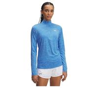 Under Armour Mujer Tech Half-Zip Twist, Camiseta de Gimnasia de Manga Larga Suave y Transpirable, Sudadera Deportiva con 1/2 Cremallera y tecnología antiolorBlue Atlantis / / White,XXL