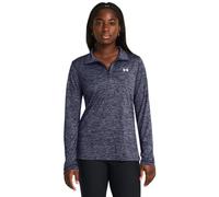 Under Armour Mujer Tech Half-Zip Twist Camiseta de Gimnasia de Manga Larga Suave y Transpirable, Sudadera Deportiva con 1/2 Cremallera y tecnología antiolorMidnight Navy / / White,MD