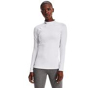 Coldgear Authentics Mockneck Camiseta De Manga Larga Mujeres , color:blanco Under Armour