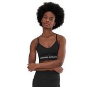 Under Armour Mujer Vanish Seamless Low Bra, Sujetador Deportivo de bajo Impacto para Entrenamiento, Yoga y Pilates, Top Deportivo de Gimnasio con Copas extraíblesBlack / / Steel,XS