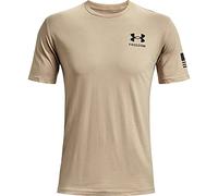 Under Armour New Freedom Flag T-Shirt Camiseta, Desert Sand (290)/Negro, L para Hombre