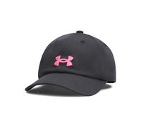 Under Armour Niña Blitzing Adjustable, Gorra con Visera Curva para una protección Solar eficaz, Gorra Deportiva Transpirable con Cierre ajustableBlack / / Super Pink,OSFM