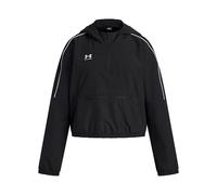 Under Armour Niña Challenger Anorak, Chaqueta Impermeable Repelente al Agua para Actividades al Aire Libre, Chaqueta Deportiva Transpirable y cómoda con bolsillosBlack / / White,YLG