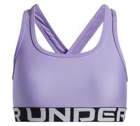 Under Armour Niña Crossback Bra, cómodo Sujetador Deportivo con Tirantes Cruzados y Detalle en Forma de Gota, Top Deportivo con Gran sujeciónTransparent / / White,YXL