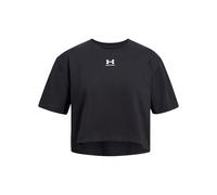 Under Armour Niña Rival Short Sleeve, Camiseta de Manga Corta Suave y cómoda, Camiseta Deportiva Transpirable para Entrenamiento, educación física y atletismoBlack / / White,YLG