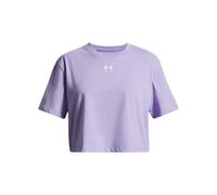 Under Armour Niña Rival Short Sleeve, Camiseta de Manga Corta Suave y cómoda, Camiseta Deportiva Transpirable para Entrenamiento, educación física y atletismoTransparent / / White,YXS