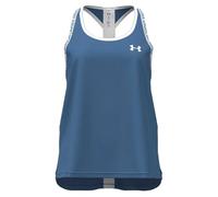 Under Armour Niña Tech Knockout Tank, Camiseta sin Mangas de Entrenamiento Ultra Suave y Transpirable, Camiseta Deportiva Ligera para Entrenamiento, Running y atletismoBlue Atlantis / / White,YSM