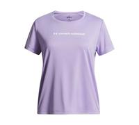 Under Armour Niña Tech Wordmark Graphic Short Sleeve, Camiseta de Manga Corta Transpirable en Tejido ultrasuave, Camiseta Deportiva para Entrenamiento y Ropa informalTransparent / / White,YSM