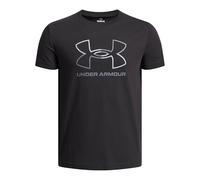 Under Armour Niño Global Line Foundation Short Sleeve, Camiseta de Manga Corta Supersuave con Estampado gráfico, Camiseta Deportiva para Entrenamiento y Ropa informalBlack / / Mod Gray,YXL